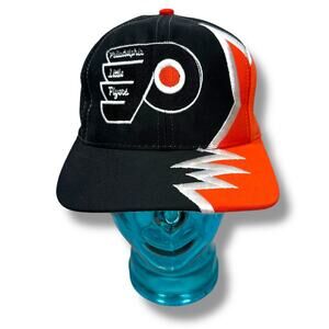 Vintage Kati Philadelphia Little Flyers Shockwave Strapback Hat Orange Black 90s